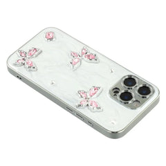 For iPhone 16 Pro Max Case WANLONFENG Electroplated Epoxy TPU + Acrylic Phone Cover with Tempered Glass