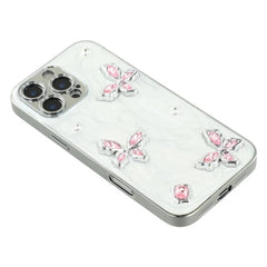 For iPhone 16 Pro Max Case WANLONFENG Electroplated Epoxy TPU + Acrylic Phone Cover with Tempered Glass
