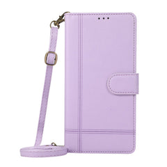 For iPhone 16 Case Multi Card Slots Zipper Leather Phone Cover with Shoulder Strap / Wrist Strap