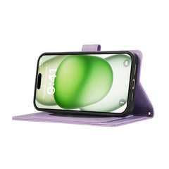 For iPhone 16 Case Multi Card Slots Zipper Leather Phone Cover with Shoulder Strap / Wrist Strap