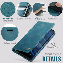 For iPhone 13 6.1 inch Case CASEME 033 Series RFID Blocking Wallet Stand Calf Texture Leather Phone Cover - TechGearPal