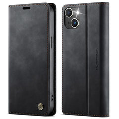 For iPhone 13 6.1 inch Case CASEME 033 Series RFID Blocking Wallet Stand Calf Texture Leather Phone Cover - TechGearPal