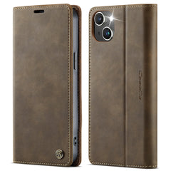 For iPhone 13 6.1 inch Case CASEME 033 Series RFID Blocking Wallet Stand Calf Texture Leather Phone Cover - TechGearPal