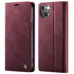 For iPhone 13 6.1 inch Case CASEME 033 Series RFID Blocking Wallet Stand Calf Texture Leather Phone Cover - TechGearPal