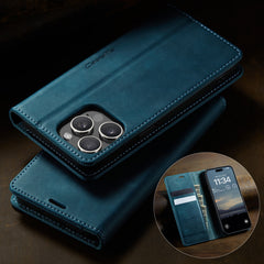 For iPhone 13 Pro 6.1 inch Case CASEME 033 Series RFID Blocking Wallet Stand Calf Texture Leather Phone Cover - TechGearPal
