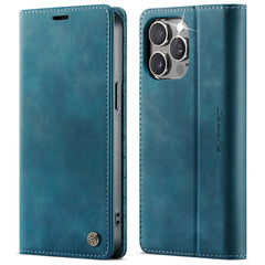 For iPhone 13 Pro 6.1 inch Case CASEME 033 Series RFID Blocking Wallet Stand Calf Texture Leather Phone Cover - TechGearPal