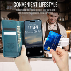 For iPhone 13 Pro 6.1 inch Case CASEME 033 Series RFID Blocking Wallet Stand Calf Texture Leather Phone Cover - TechGearPal