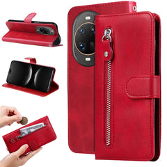 Für Huawei nova 14 Ultra 5G PU-Ledertaschen mit Reißverschlusstasche Brieftasche Telefonabdeckung Stand 