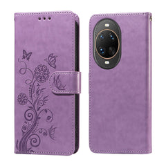 Étui portefeuille en cuir avec support pour Huawei Nova 14 Ultra 5G, motif papillon et fleurs 