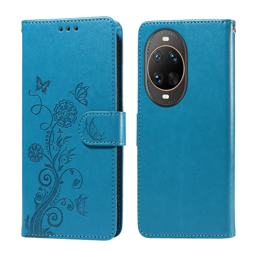 Étui portefeuille en cuir avec support pour Huawei Nova 14 Ultra 5G, motif papillon et fleurs 