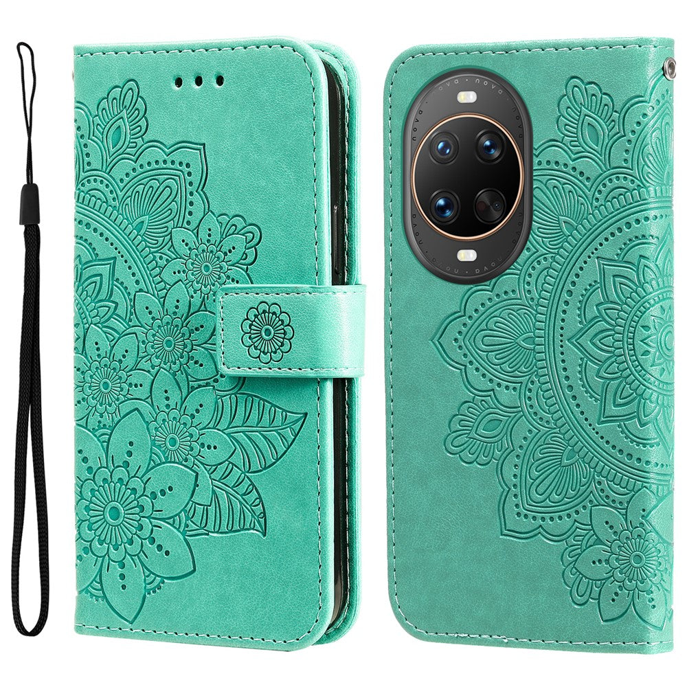 For Huawei nova 14 Ultra 5G Case Floral Pattern PU Leather Wallet Stand Phone Cover - TechGearPal