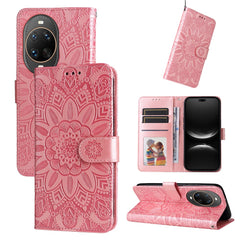 For Huawei nova 14 Ultra 5G Case Sunflower Imprint Leather Wallet Phone Cover