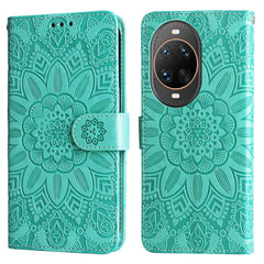 For Huawei nova 14 Ultra 5G Case Sunflower Imprint Leather Wallet Phone Cover