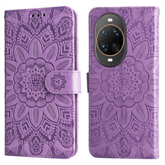 For Huawei nova 14 Ultra 5G Case Sunflower Imprint Leather Wallet Phone Cover