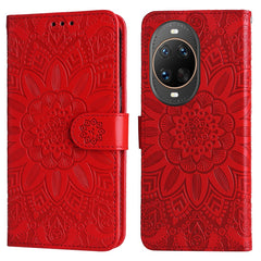 For Huawei nova 14 Ultra 5G Case Sunflower Imprint Leather Wallet Phone Cover
