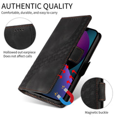 Étui portefeuille en cuir pour Huawei Nova 14 Ultra 5G, motif losange imprimé, support et sangle 