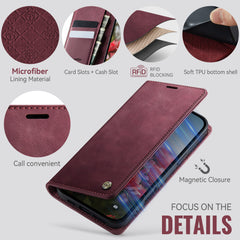 For iPhone 16 Pro Max Case CASEME 033 Series RFID Blocking Wallet Stand Calf Texture Leather Phone Cover