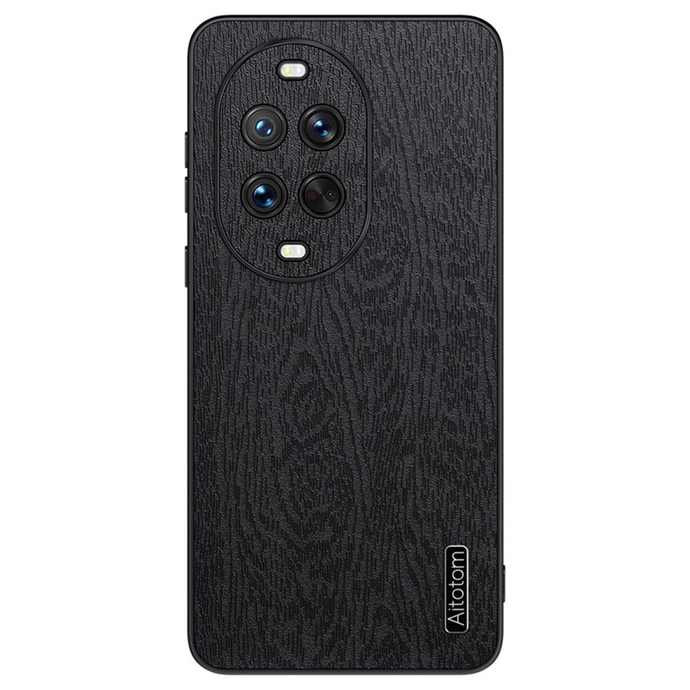 Coque Huawei Nova 14 Pro 5G en cuir synthétique avec revêtement en TPU et texture bois 