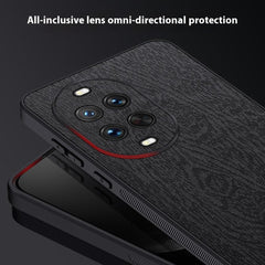Für Huawei nova 14 Pro 5G Hülle Holzstruktur PU-Leder beschichtet PC TPU Telefonabdeckung 