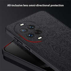 Coque pour Huawei Nova 14 Ultra 5G, texture bois, revêtement en cuir PU, PC TPU 