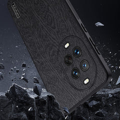 Coque pour Huawei Nova 14 Ultra 5G, texture bois, revêtement en cuir PU, PC TPU 