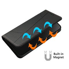 Für Samsung Galaxy A36 5G Wallet Case Line Aufgedruckte Lederständer-Telefonabdeckung mit Handschlaufe 