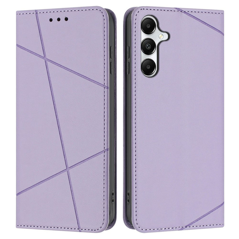Für Samsung Galaxy A36 5G Wallet Case Line Aufgedruckte Lederständer-Telefonabdeckung mit Handschlaufe 