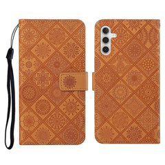 For Samsung Galaxy A56 5G Case Leather Case Ethnic Style Wallet Phone Cover with Strap