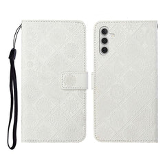 For Samsung Galaxy A56 5G Case Leather Case Ethnic Style Wallet Phone Cover with Strap