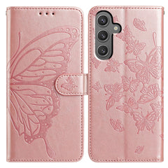 For Samsung Galaxy A56 5G Case Butterfly Imprinted Wallet Stand PU Leather Flip Phone Cover with Strap