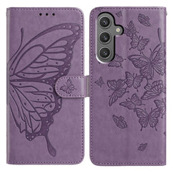 For Samsung Galaxy A56 5G Case Butterfly Imprinted Wallet Stand PU Leather Flip Phone Cover with Strap