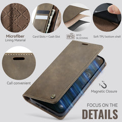 For iPhone 14 Pro Max Case CASEME 033 Series RFID Blocking Wallet Stand Calf Texture Leather Phone Cover - TechGearPal
