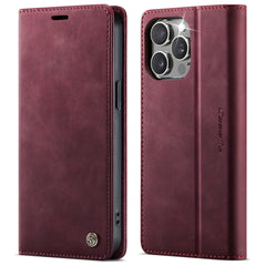 For iPhone 14 Pro Max Case CASEME 033 Series RFID Blocking Wallet Stand Calf Texture Leather Phone Cover - TechGearPal