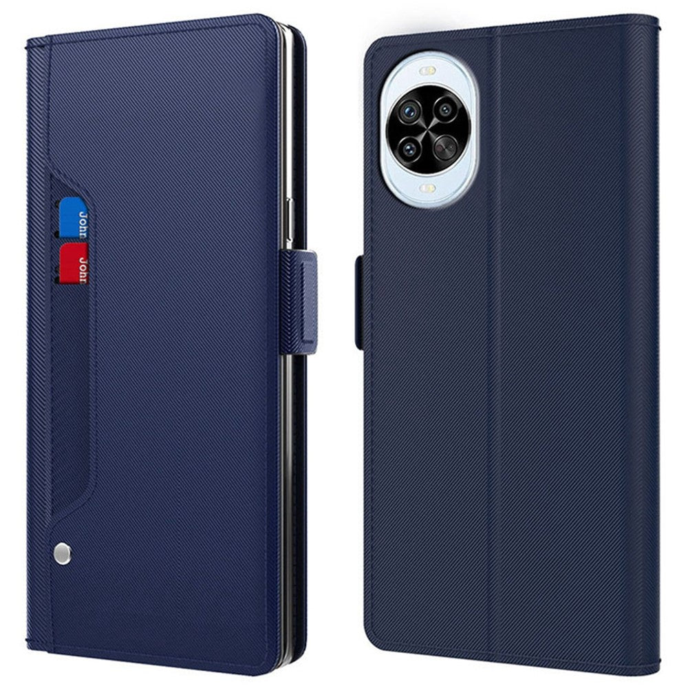 For Huawei nova 14 Pro 5G Case Stand PU Leather Phone Cover Card Holder Mirror