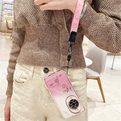 KADEM For Huawei nova 14 Ultra 5G Case Flower Pattern TPU Gradient Phone Cover with Lanyards