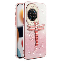 Coque KADEM pour Huawei Nova 14 Ultra 5G, motif libellule, béquille, TPU, fleurs, paillettes 