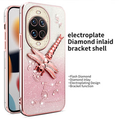 Coque KADEM pour Huawei Nova 14 Ultra 5G, motif libellule, béquille, TPU, fleurs, paillettes 