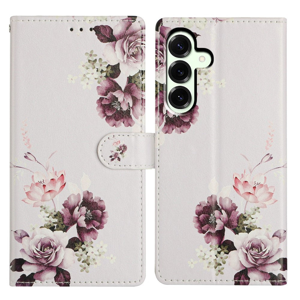 For Samsung Galaxy A17 5G / A26 5G Case Pattern Printing Wallet Stand Flip Leather Phone Cover with Strap