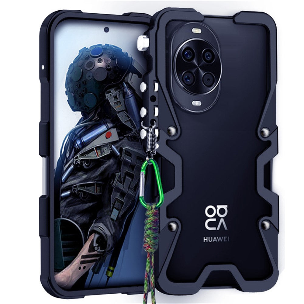 Coque de protection en alliage d'aluminium et métal avec sangle pour Huawei Nova 14 5G 