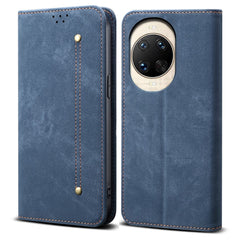 Coque en cuir anti-rayures pour Huawei Nova 14 Pro 5G, texture jean, support 