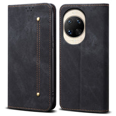Coque en cuir anti-rayures pour Huawei Nova 14 Pro 5G, texture jean, support 