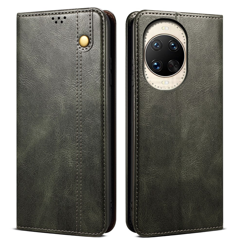 Coque portefeuille en cuir ciré avec support pour Huawei Nova 14 Ultra 5G 