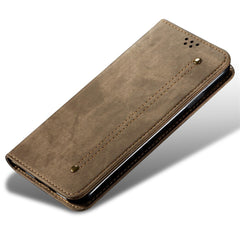 Coque en cuir anti-rayures pour Huawei Nova 14 Ultra 5G, texture jean, support 