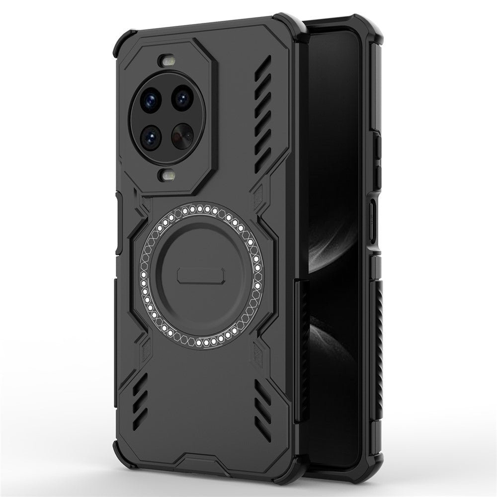 Coque magnétique pour Huawei Nova 14 Pro 5G, motif papillon, coque creuse en PC + TPU à dissipation thermique 