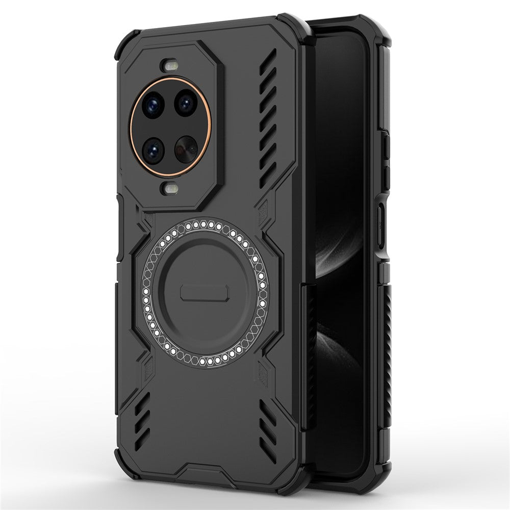 Coque magnétique pour Huawei Nova 14 Ultra 5G, motif papillon, coque creuse en PC + TPU à dissipation thermique 