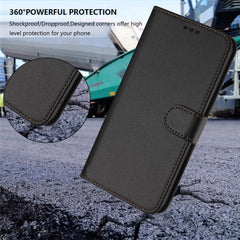 For iPhone 16 Pro Leather Case Wallet Stand Phone Cover with Wrist Strap
