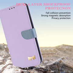 Étui portefeuille en cuir avec dragonne pour Huawei Nova 14 5G, motif nœud papillon 