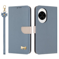 Étui portefeuille en cuir avec dragonne pour Huawei Nova 14 5G, motif nœud papillon 
