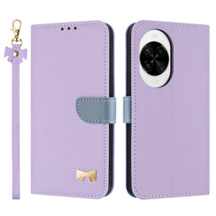 Étui portefeuille en cuir avec dragonne pour Huawei Nova 14 Pro 5G, motif nœud papillon 