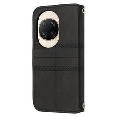 For Huawei nova 14 Ultra 5G Case Wallet Skin-Touch Leather Imprinted Phone Cover with Wrist Strap